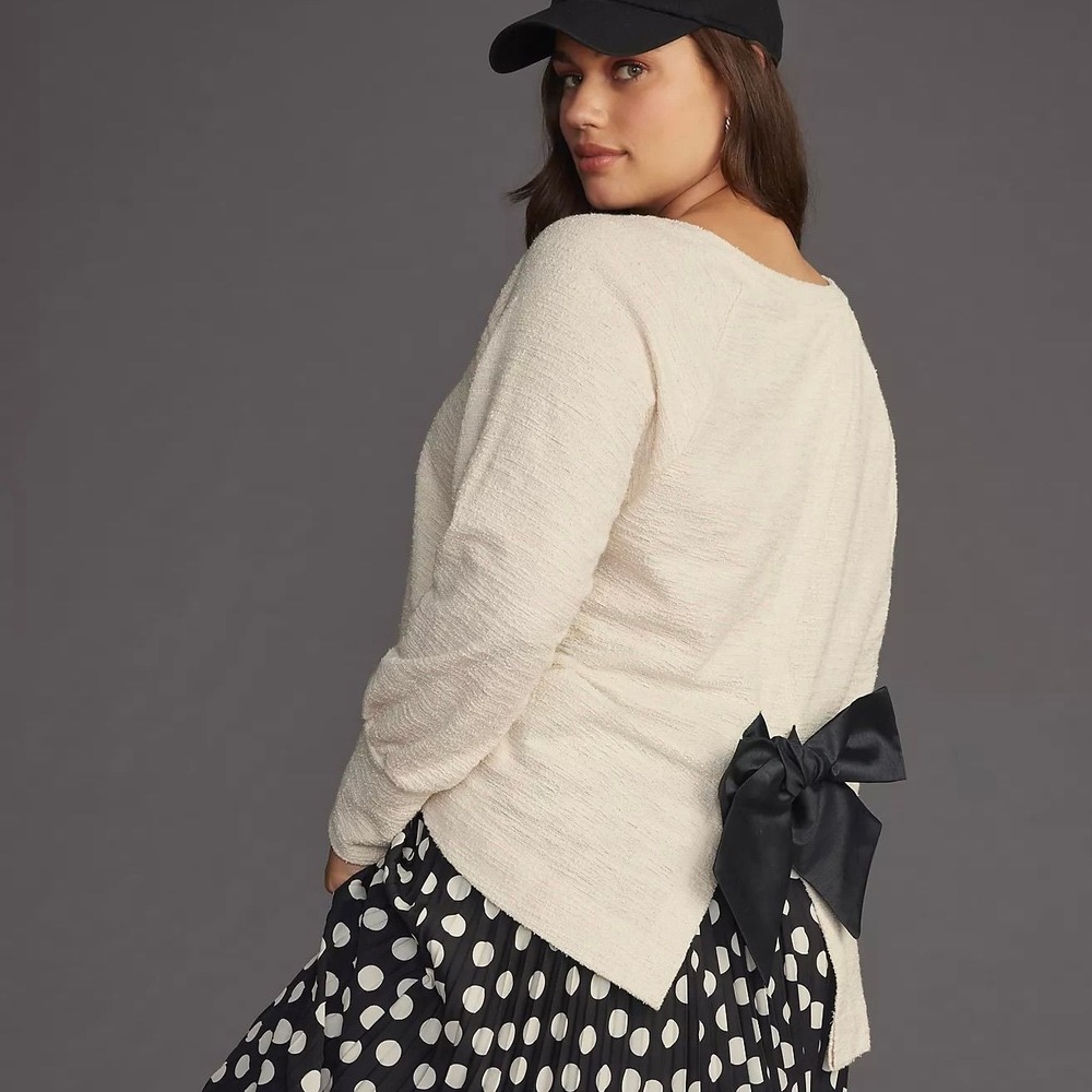Anthropologie Back-Bow Sweatshirt Size XSP